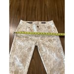 Cache Floral Lace Jacquard Print Skinny Jeans Gold/Off White lowrise Pants 2 Photo 4