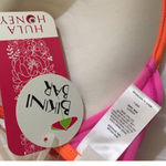 Hula Honey  Color Block Bikini top size Large Photo 1