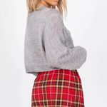 Princess Polly  The Stan Gray Cropped Cable Knit Sweater M/L Photo 1