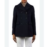 Fleurette Women’s Reese Midnight Double Breasted Wool Peacoat Size 0 Blue Photo 12