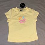 White Fox Boutique Give Up All My Time Baby Tee in Lemon (Yellow) and size small Photo 5