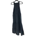J.Crew Womens Vintage Rib High Neck Cutaway Tank Dress Poplin Skirt Black XL Photo 3