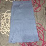 H&M  Blue Ribbed Midi Pencil Skirt Photo 5