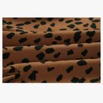 None Women’s Casual Leopard Print Cap Sleeve Ruffle Neck Loose Babydoll Shirt Photo 2