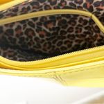 wilson's leather WILSON LEATHER Yellow Genuine Leather Double Straps Zip Closure Shoulder Bag Photo 2