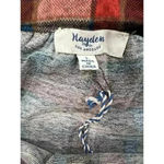 Hayden LA Large Dress Western Rust Red Blue Plaid Flannel Lace Up 3/4 Sleeves Photo 6