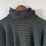 Vintage Tippy Tops turtle neck sweater pullover striped gold black 80s metallic Size M Photo 3