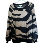 Umgee Sweater Womens XL Multicolor Artsy Print Crewneck Pullover Sweatshirt Photo 0