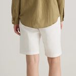 Quince NWT 9" Organic Cotton Bermuda Chino Short in Ivory White Women's Sz 10 Photo 2
