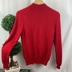 Prive 100% Cashmere Red Long Sleeve Mock Turtleneck Sweater L Size L Photo 1