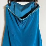 Marchesa Notte Beaded Embellished Strapless Silk Pencil Dress Womens 4 Teal NWOT Blue Photo 8