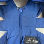 La Femme NWT Blue Cut Out Cocktail Special Occasion Dress Full Skirt Size 2 Photo 5