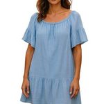 Loft Ann Taylor  Beach Size Medium Swim Suit Beach Pool Coverup Dress Blue EUC Photo 0
