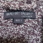 Barefoot Dreams  Cozy Chic Robe woman size 1 (SMALL) purple burgundy & white Photo 2