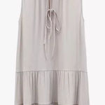 ZARA NWT Small  midi v-neck laces dress Sleeveless Cream Dress with Ruffle Hem Photo 1