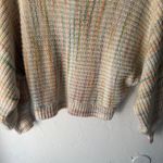 Blue Blush  Multicolored Striped Knit Sweater Pastel Rainbow Women's Size L Photo 3