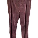 Vintage 100% Leather Suede Purple Pants Women Plus size 12| i.e brand Photo 1