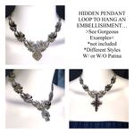 1940’s RHODIUM PLATED SOLID 925 STERLING CHOKER NECKLACE & EARRING STUNNING SET Silver Photo 7