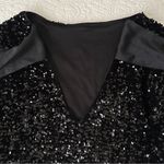 H&M NWT Viral Limited Edition Holiday Black Sequined Tie-Back Bow Mini Dress Photo 10