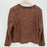 Chico's  Tweed Blazer Women 2 Large Orange Metallic Wool Blend Suit Jacket Photo 1