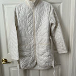 Athleta  Mendocino Coat Zipper Front Belted Magnolia White Puffer Women’s Size XS Photo 0