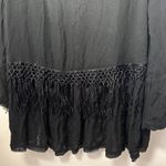 American Eagle  Outfitters Cardigan Womens XS BOHO Fringe Crochet Lace Kimono Photo 7