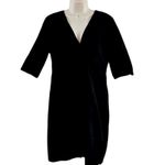 Sarah Jessica Parker Bitten Dress Size 12 Black Sheath Cotton Stretchy EUC Photo 1
