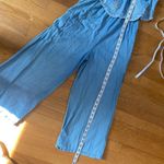 Jessica Simpson Chambray Embroidered Sleeveless Jumpsuit Photo 8