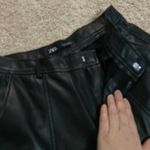 ZARA faux leather jogger fit pants. S Photo 8