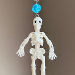 Handmade big skull goth grunge punk funky Halloween phone charm/keychain/bag charm/car decor/display 🖤💀 Photo 0