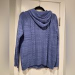 NWT NorthStyle Size S Blue Heather Button Front Hooded Cable Knit Cardigan Photo 9