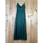Lulus NWT  Formal Invitation Emerald Green Satin Cowl Neck Maxi Dress Wedding S Photo 1