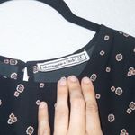 Abercrombie & Fitch Black Paisley Long Sleeve Keyhole Dress Size Medium Photo 2