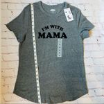 Old Navy  Women Gray Short Sleeve Crew Neck Graphic Tee Sz M Photo 0