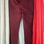 Loft  Deep Red/maroon stretchy leggings Photo 2