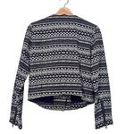 Joie  Darnel Printed Moto Jacket Zip front blue size M Photo 2