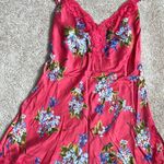 Victoria's Secret Victoria Secret Red Floral Chemise With Lace Details.  Size Small Photo 0