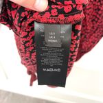 Free People  Kinsley Wrap Dress Red Black Floral Combo Long Sleeve Size 0 Photo 3