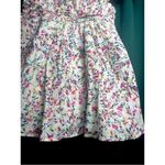 French Connection  White Floral Embroidered Cutout Fit & Flare Mini Dress Size 10 Photo 4