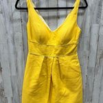 Jenny Yoo  100% Silk Yellow Marigold Mini Bridesmaid Dress Photo 0
