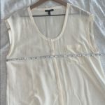 Eileen Fisher Silk Sleeveless Blouse Ivory Button Down Size Medium Photo 5
