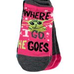 Star Wars  The Mandalorian Baby Yoda No Show Socks, Pink, Gray, 5 Pair Photo 3
