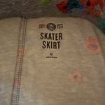 SO  Gray and Pink/Coral Floral Flowy Skater Skirt Photo 2