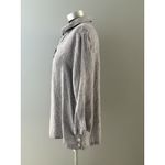 Tahari  Linen Blouse Size 1X  Blue Pinstripe Tunic Side Buttons Comfort Coastal Photo 2