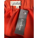 Listicle  Womens Size L Overall Style Jumper Dress Coral Orange Buttons Stretch Photo 6