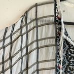 Johnny Was Top Cherpas White Green Embroidered Tunic Poncho Top Sz XS EUC Photo 6