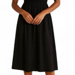 Hill House Home Akilah Black Nap Dress Off Shoulder Midi Women’s Size Small Photo 0