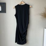 Amina Muaddi NEW Wolford  Black Ruched Stretch Jersey Sleeveless Mini‎ Dress M Photo 9