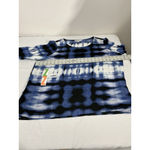 Counterparts Womans XL Blue Black White Tye-dye Long Sleeve Pullover Blouse Photo 5