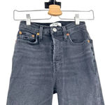 RE/DONE Originals 70s Stove Pipe Jeans Faded Coal With Rips Size 23 Photo 3